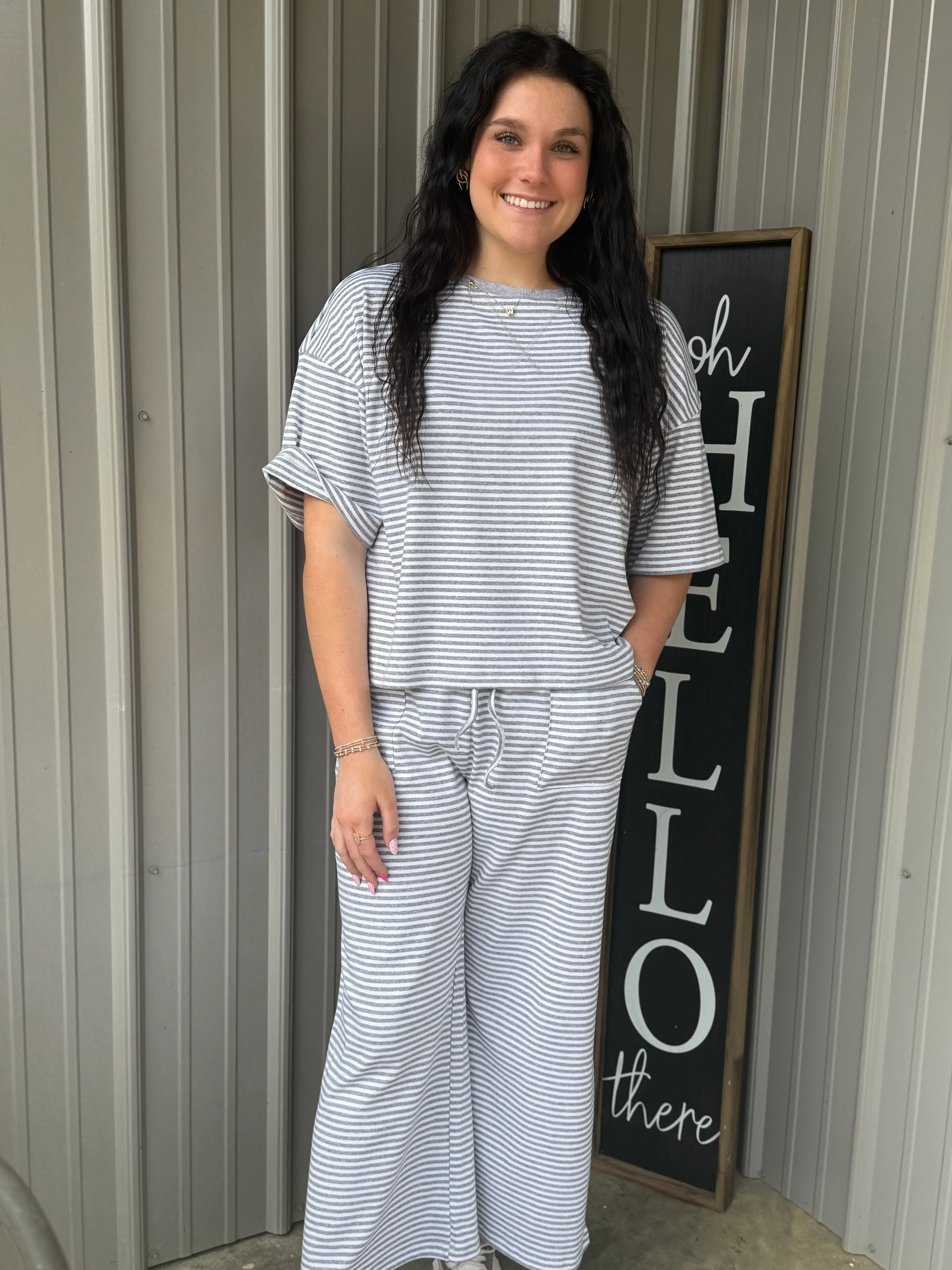 Striped Knit Pant Set - Image 3