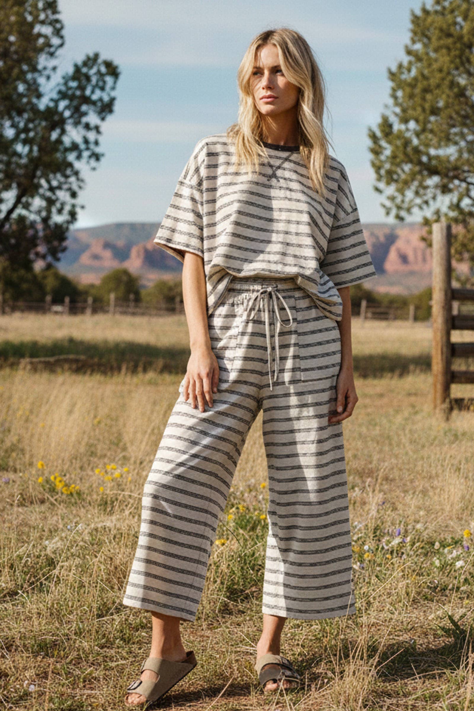 Striped Relaxed Fit Pant Set - Image 6