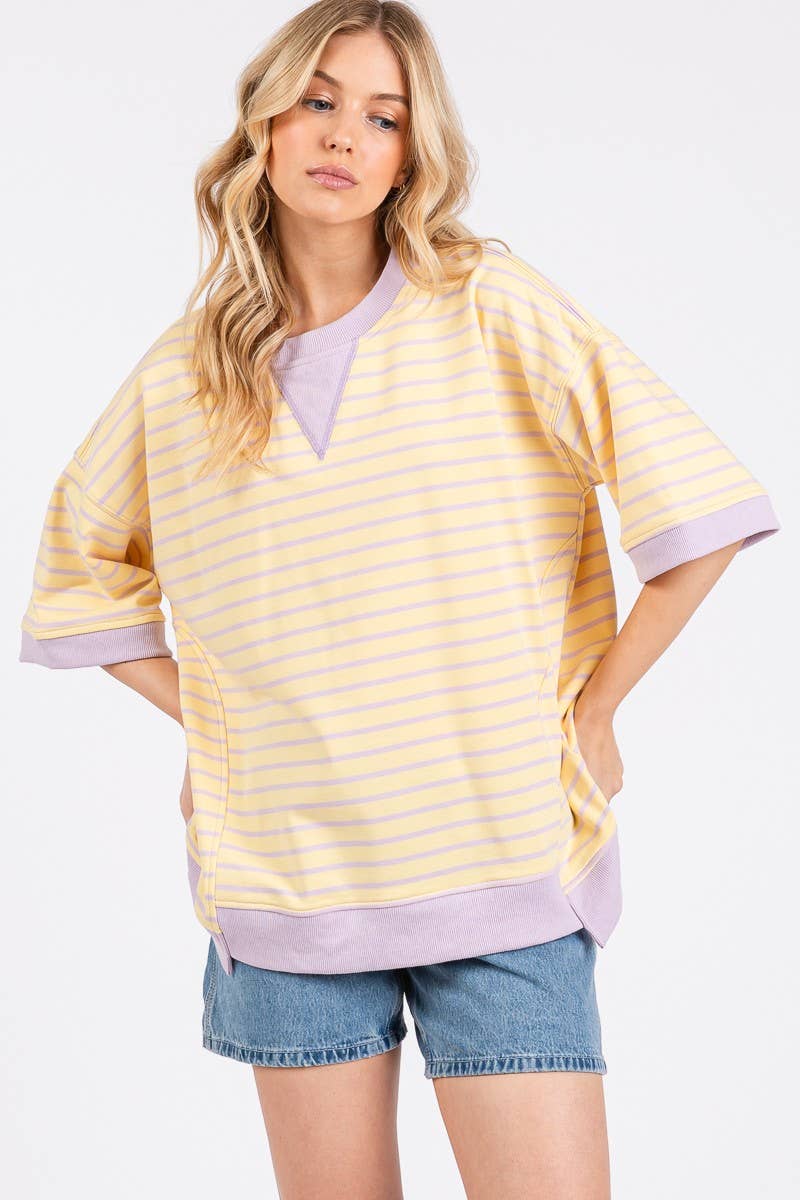 Steph Striped Terry Top - Image 4