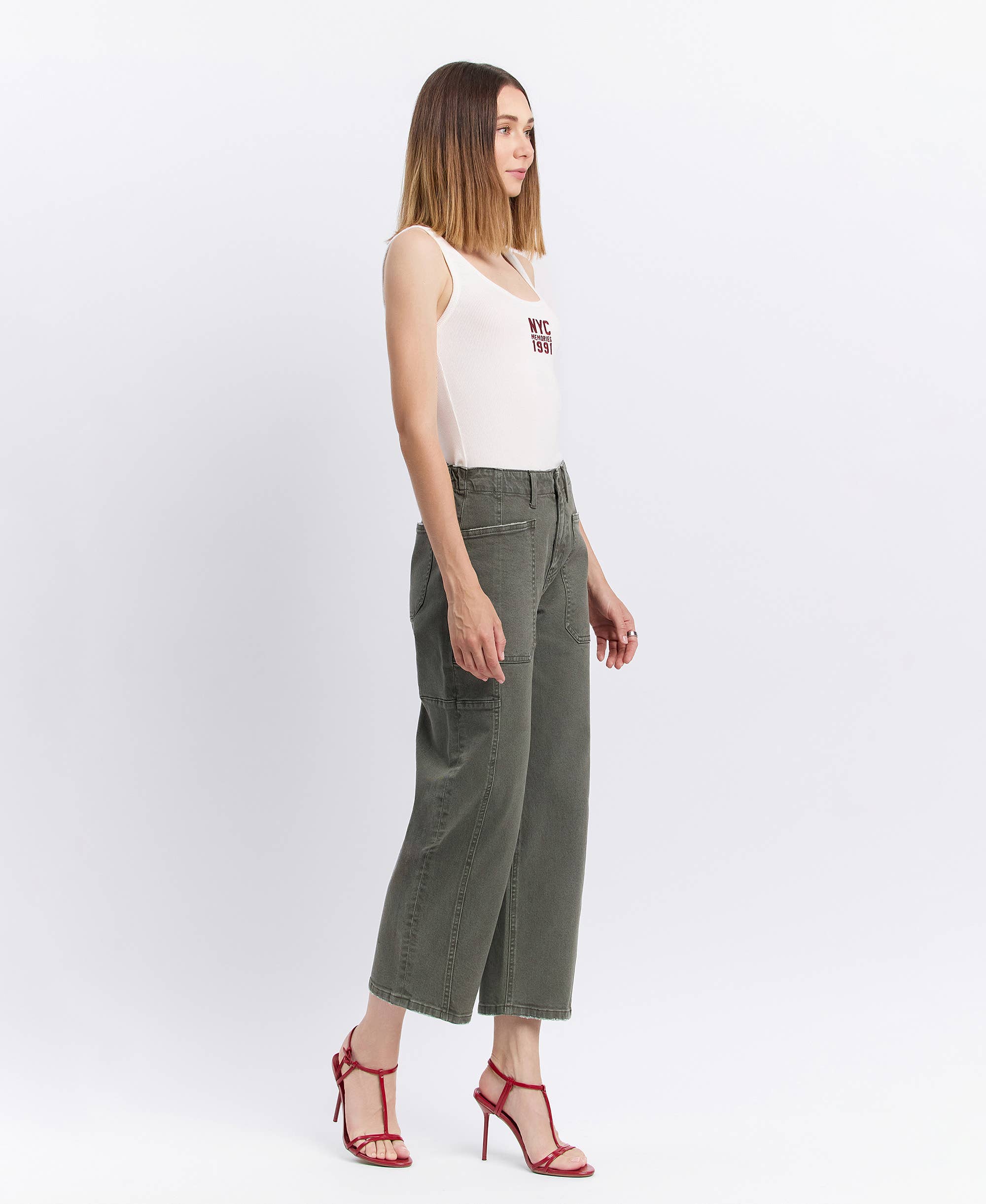 The High Rise Elastic Band Barrel Jean - Image 9