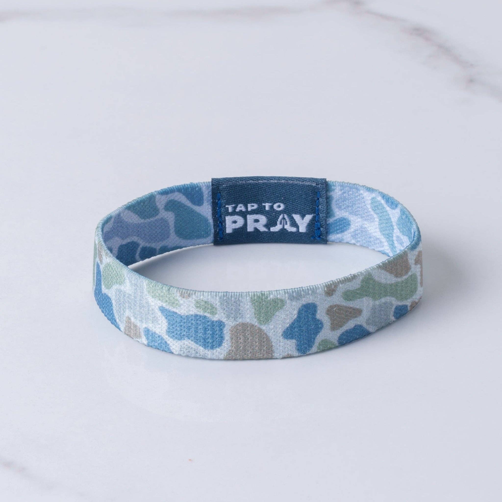 Tap To Pray® Wristband – River Rock Camo - Moss & Slate - Image 3
