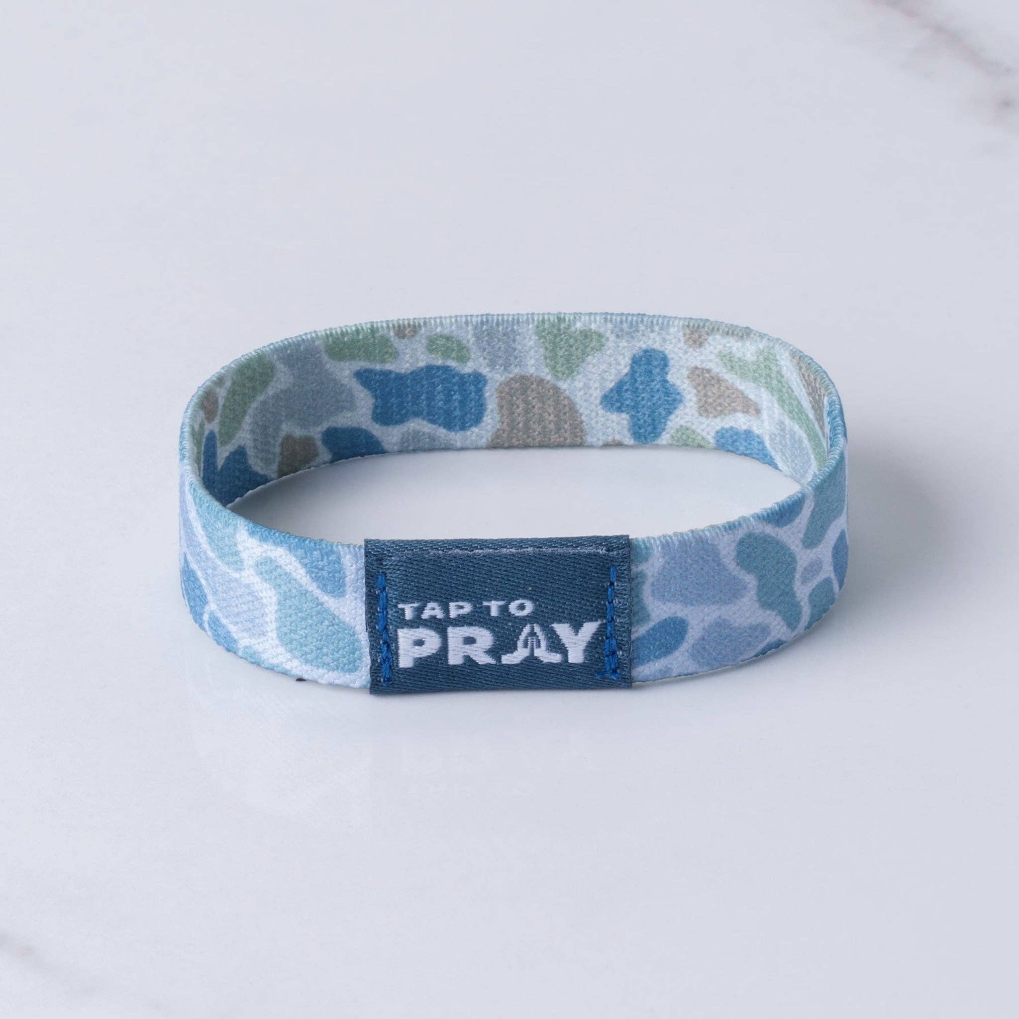 Tap To Pray® Wristband – River Rock Camo - Moss & Slate - Image 4