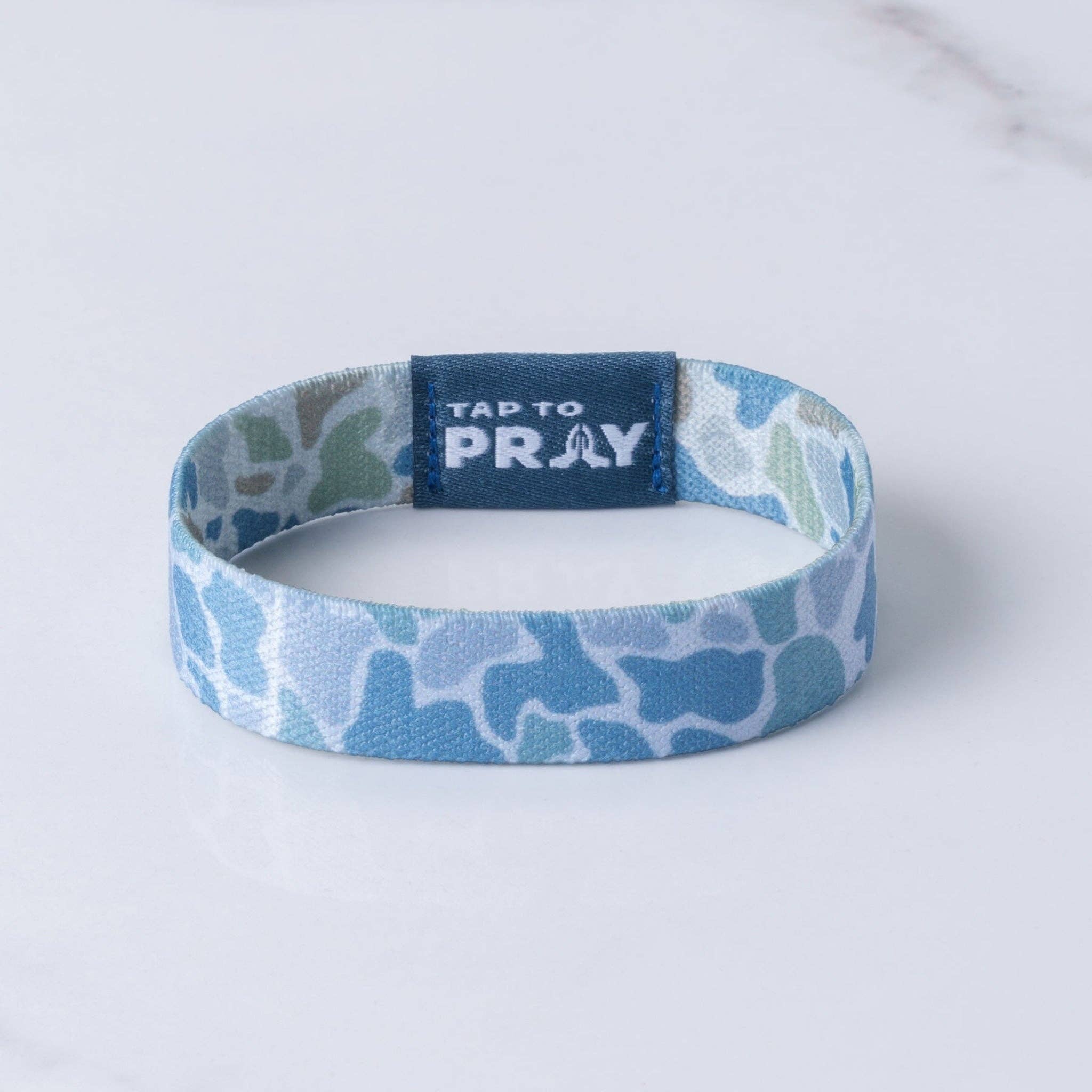Tap To Pray® Wristband – River Rock Camo - Moss & Slate - Image 5