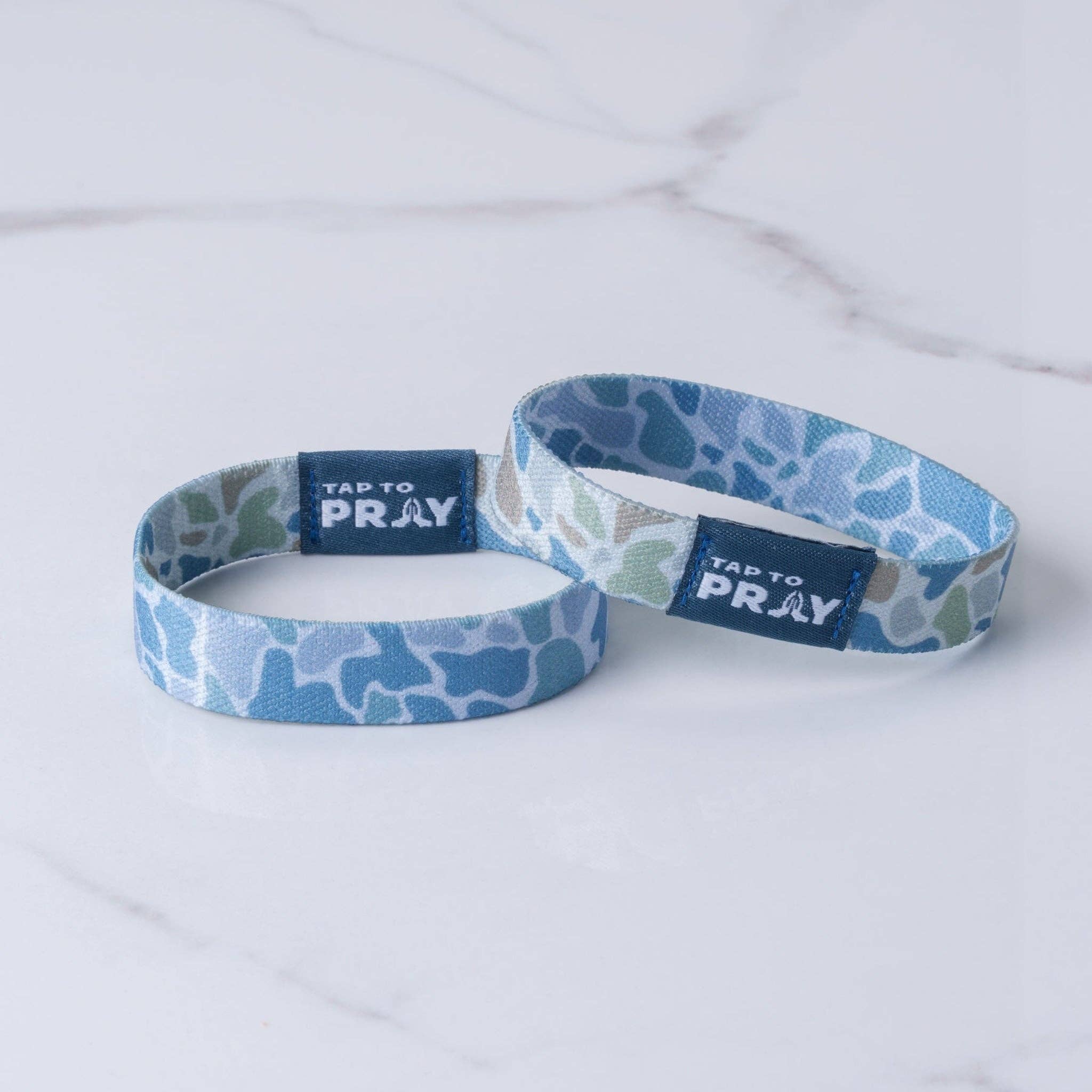 Tap To Pray® Wristband – River Rock Camo - Moss & Slate - Image 6