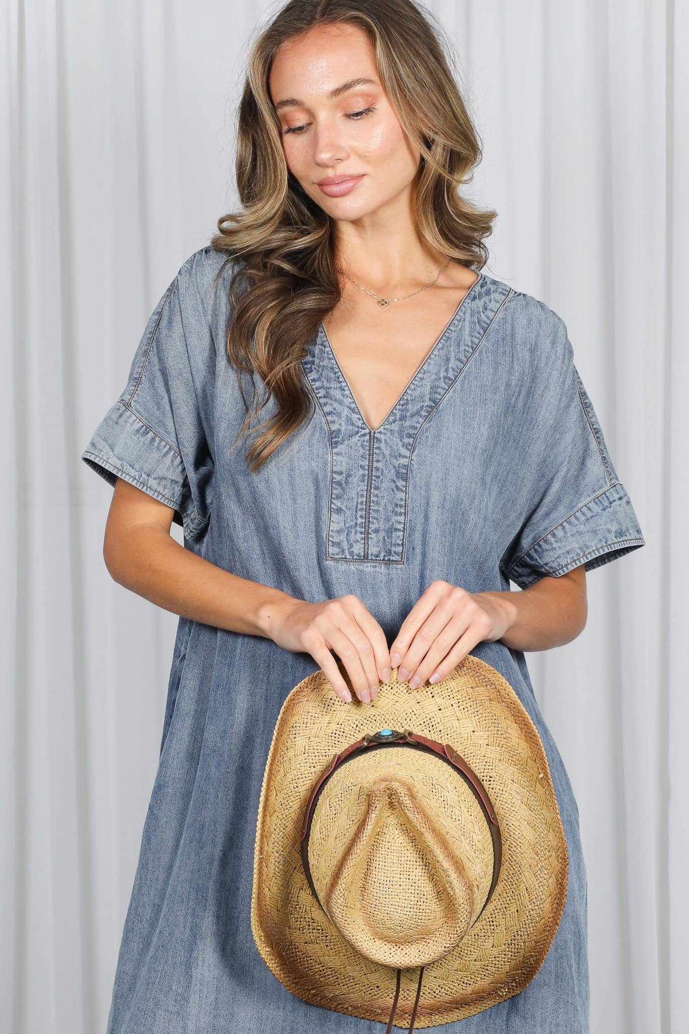 The Chambray Denim Dress - Image 3