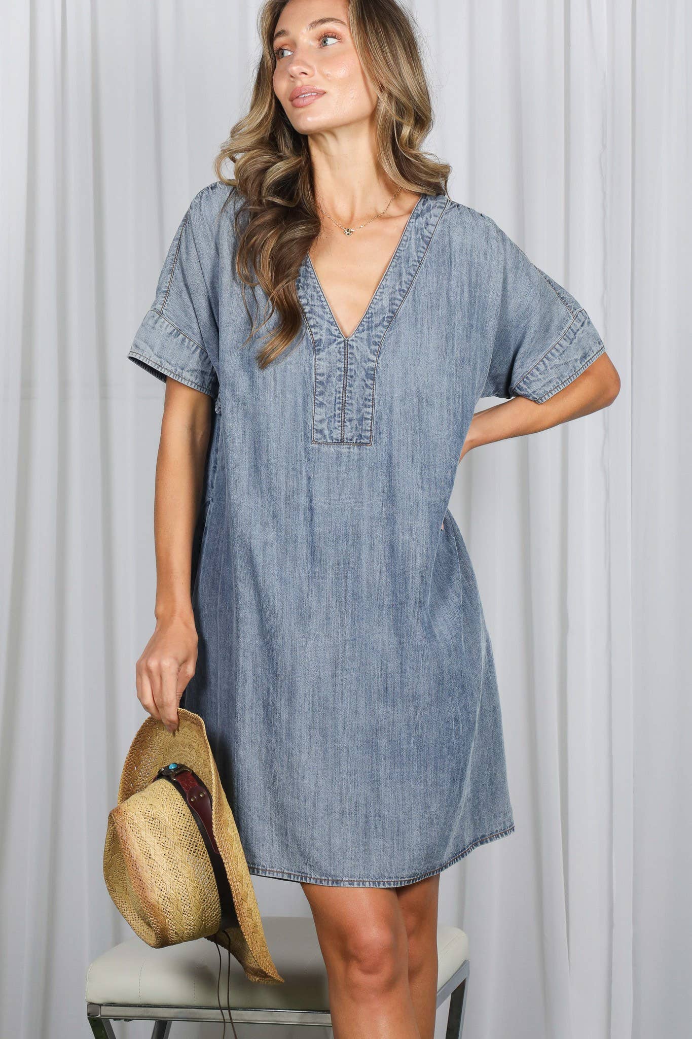 The Chambray Denim Dress - Image 7