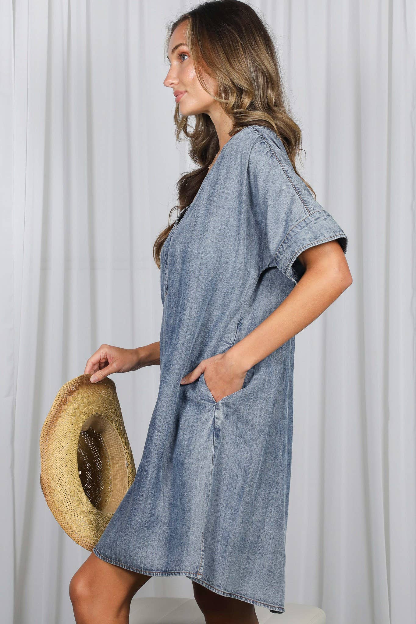 The Chambray Denim Dress - Image 8