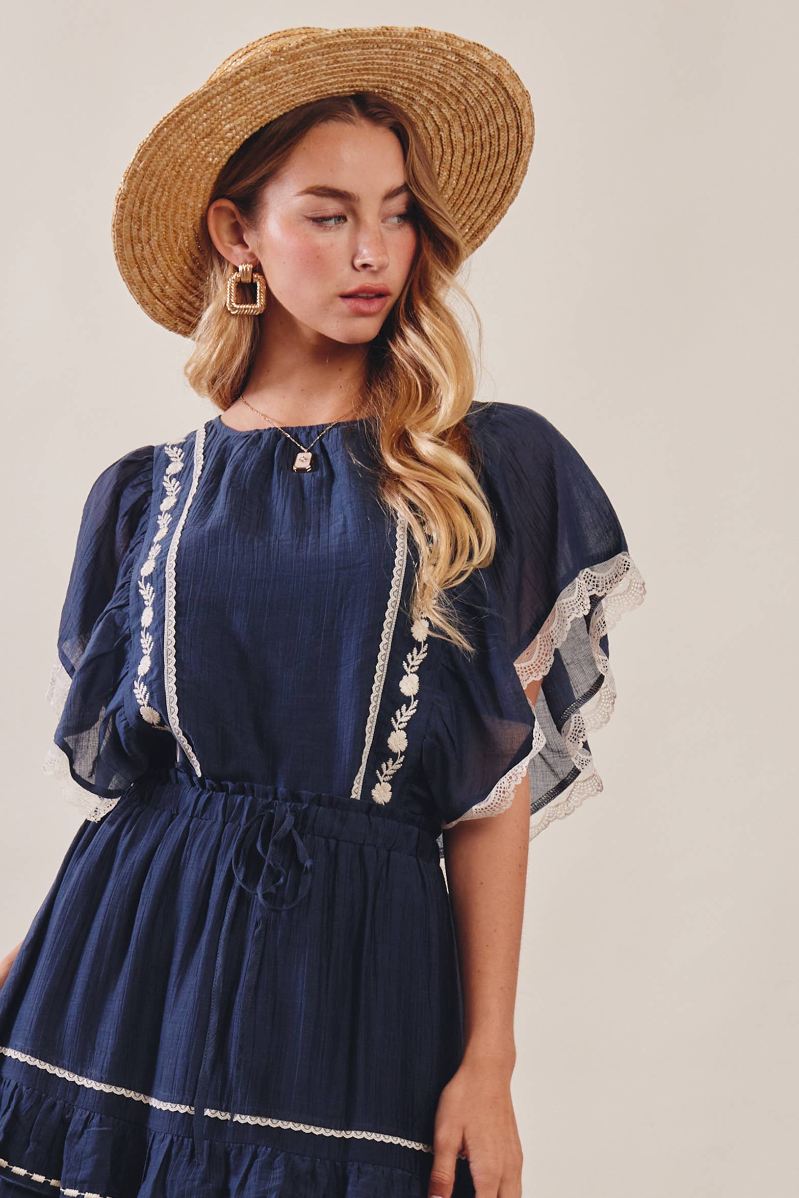 The Lace Trimmed Embroidered Top - Image 13