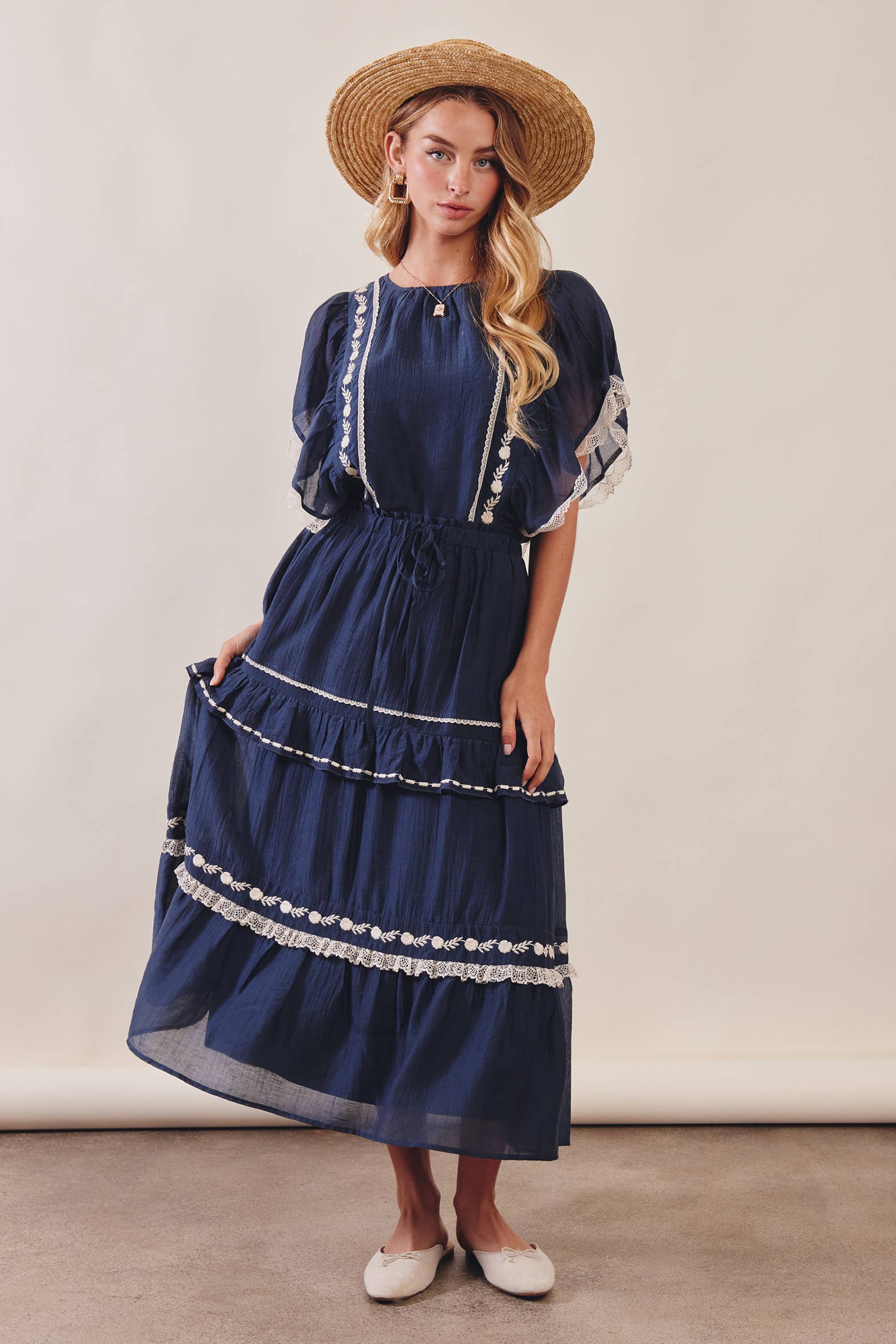 The Lace Trimmed Embroidered Top - Image 18