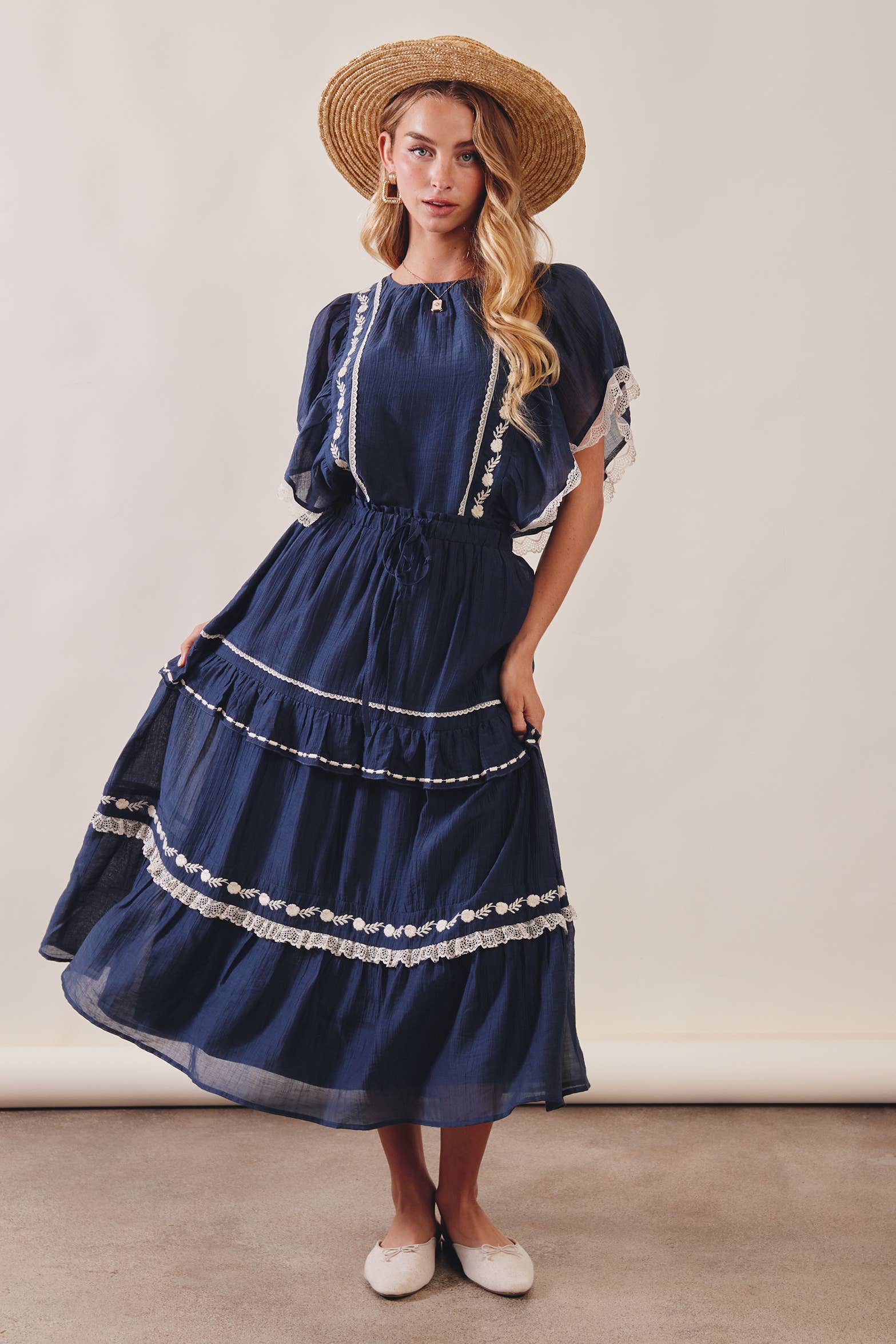 The Lace Trimmed Embroidered Top - Image 19