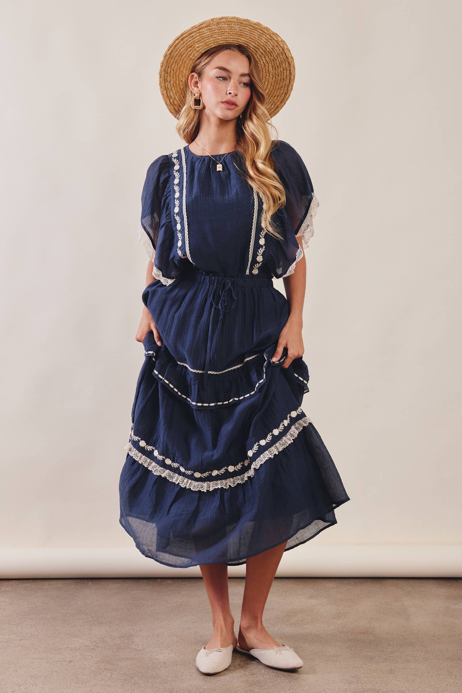 The Lace Trimmed Embroidered Top - Image 20