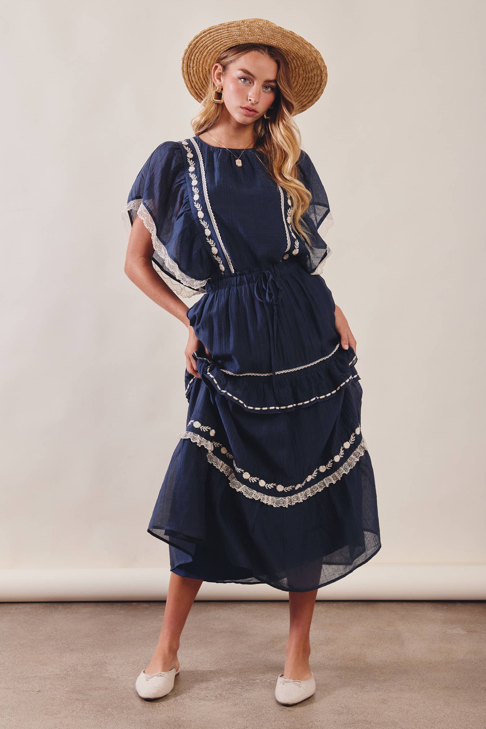 The Lace Trimmed Embroidered Top - Image 21