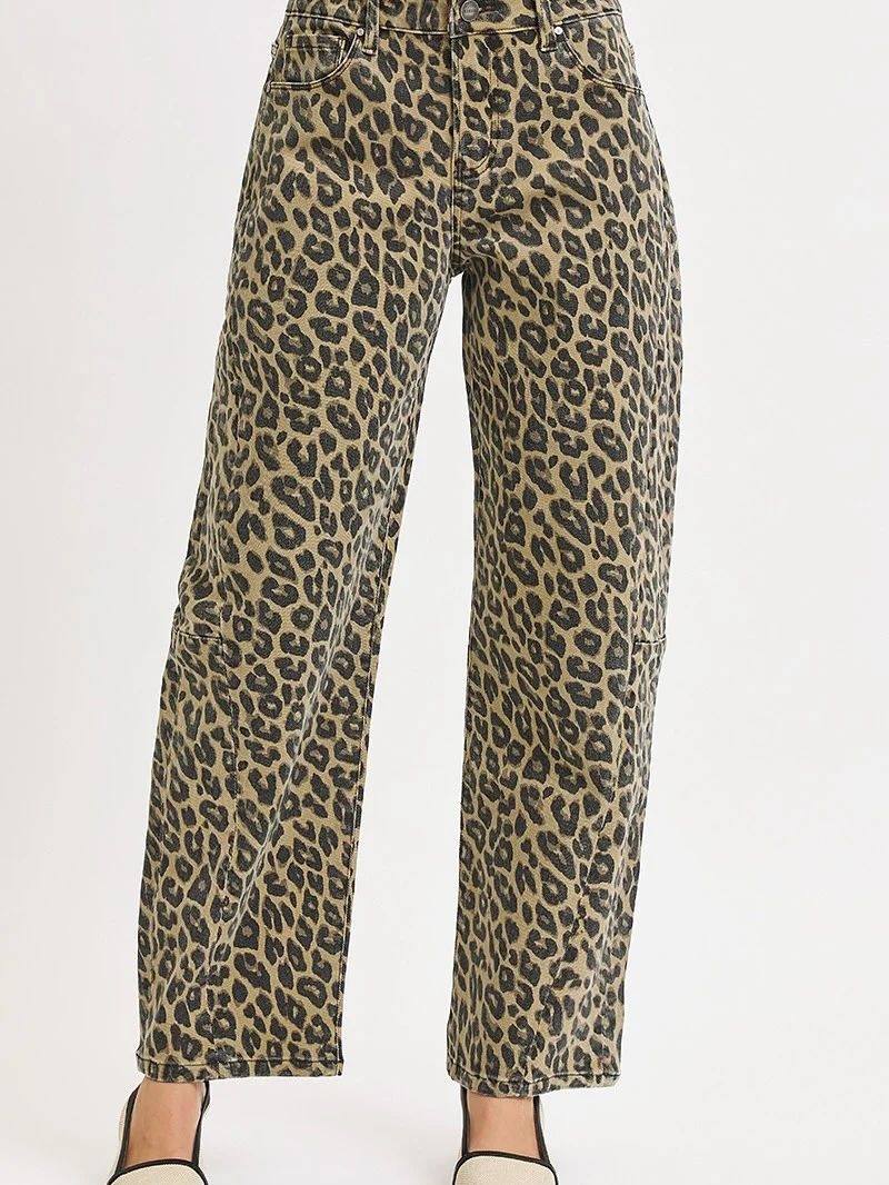 The Slouchy Leopard Barrel Jeans - Image 2