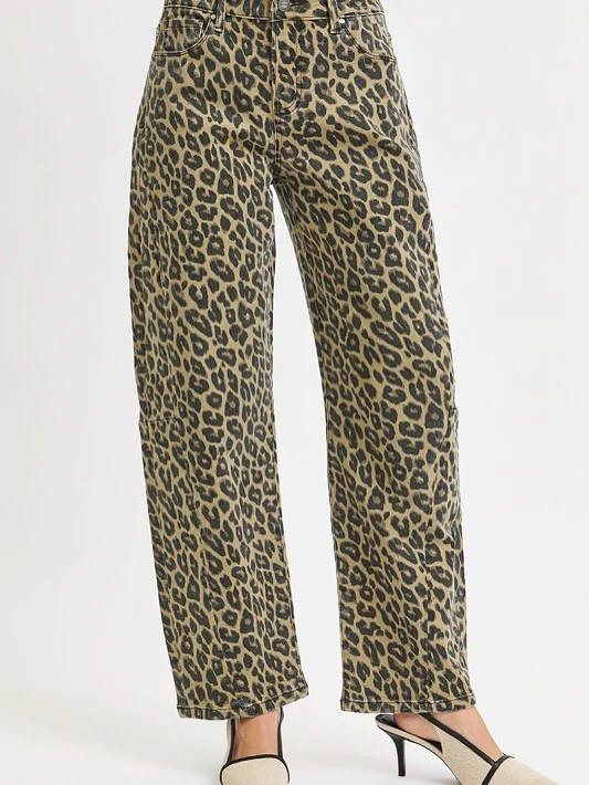 The Slouchy Leopard Barrel Jeans - Image 3