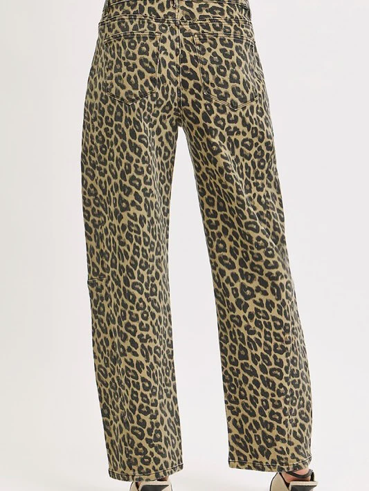 The Slouchy Leopard Barrel Jeans - Image 4