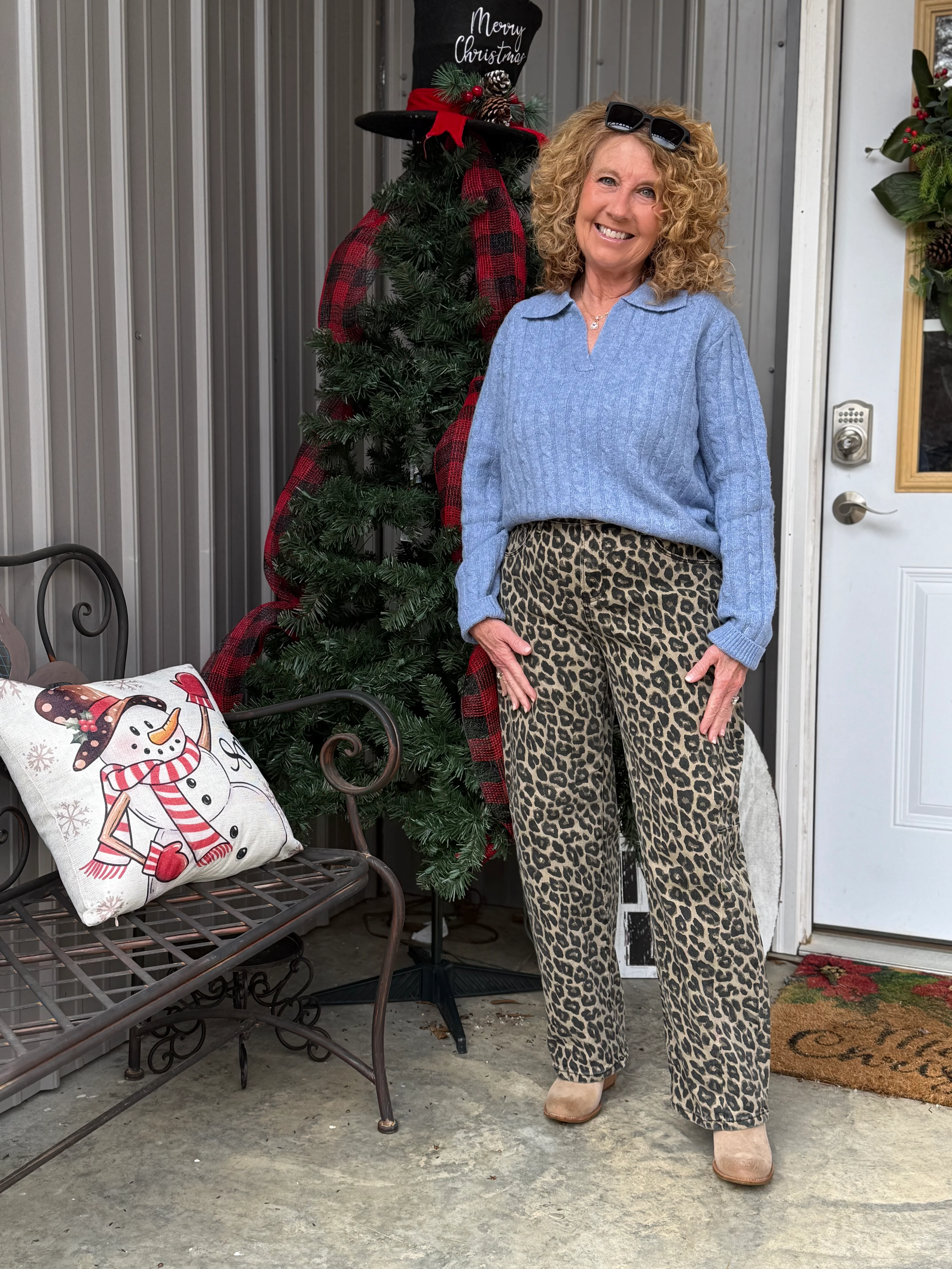 The Slouchy Leopard Barrel Jeans - Image 5